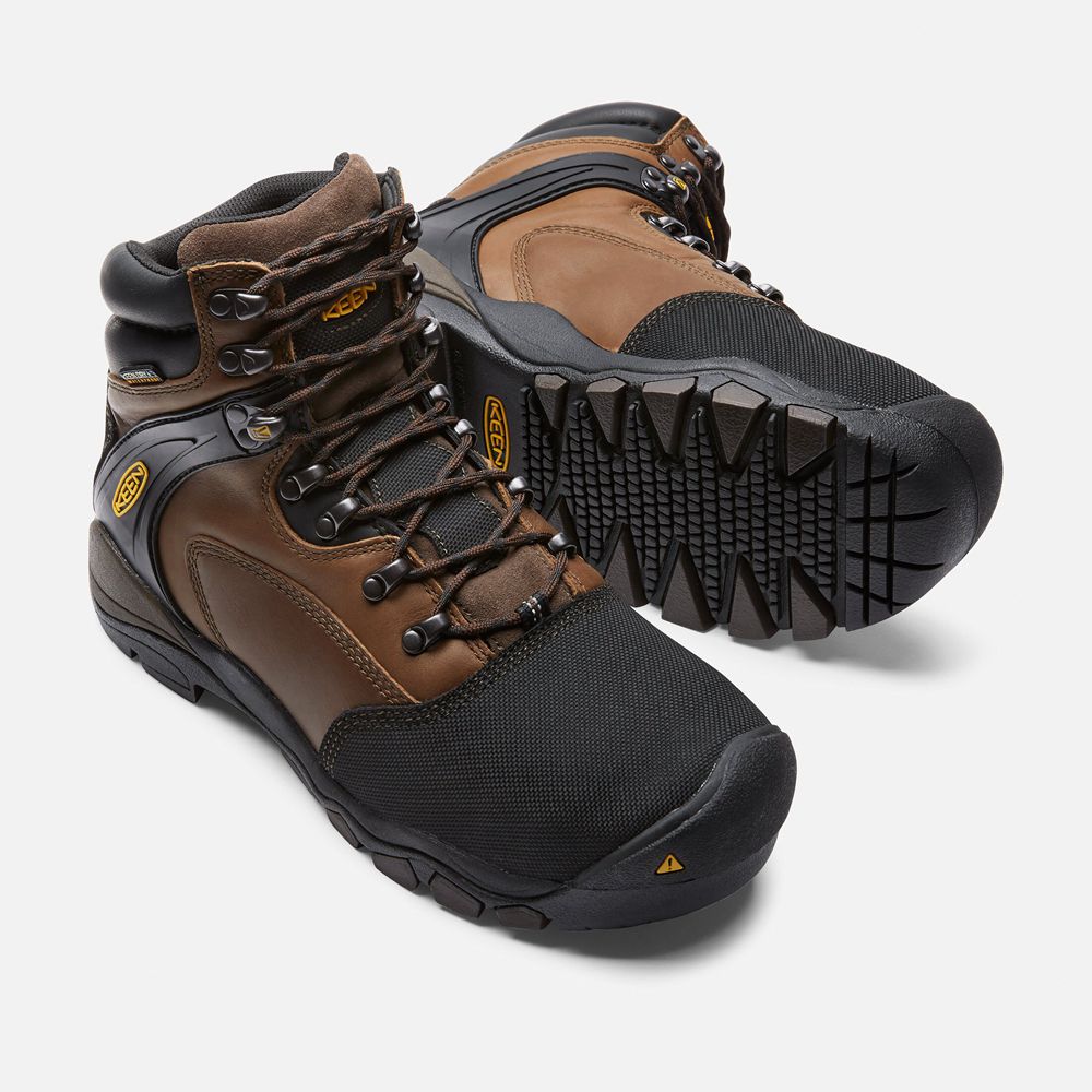 Keen Laarzen Heren Bruin/Zwart - Louisville 6\" Met (Steel Toe) - 23419-BAFS